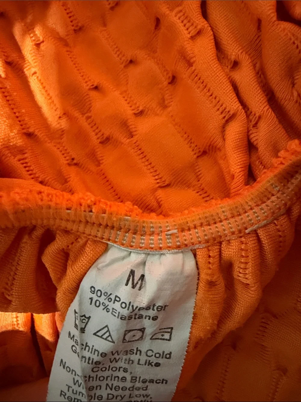 High-Rise Neon Orange Honeycomb-Textured Leggings w/Glute Enhancing Design